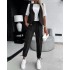 2024 new Amazon AliExpress hot selling white striped sleeveless vest set casual commuting cropped pants