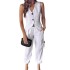 2024 new Amazon AliExpress hot selling white striped sleeveless vest set casual commuting cropped pants