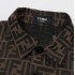 Wang Jiaer's 2023 autumn and winter new FF jacquard logo shirt jacket casual loose men's and women's shirt