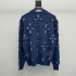 High version 2024 early autumn new V-home flower full print knitted round neck long sleeved unisex