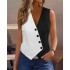 2024 new Amazon summer sleeveless jumpsuit for foreign trade fashion slim fit V-neck vest vest vest vest