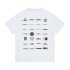 B Home High Version Paris Full Printing Alphabet Tape Explosive Short Sleeve T-shirt Pure Cotton Casual Versatile Loose Unisex