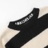 Paris high version B family autumn and winter new item unisex couple style striped embroidery logo knitted spliced sweater