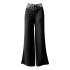 2023 Summer European and American Foreign Trade Women's Clothing Hollow Belt High Waist Casual Straight Tube Loose Pants Wide Legs Pants