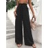 2024 European and American Foreign Trade New Casual Micro Elastic Loose Hug High Waist Jacquard Casual Pants Wide Leg Pants Women's Pants