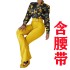 Cross border new casual suit for European and American foreign trade women's clothing, printed stand up collar long sleeved shirt top, wide leg pants two-piece set