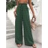 2024 European and American Foreign Trade New Casual Micro Elastic Loose Hug High Waist Jacquard Casual Pants Wide Leg Pants Women's Pants