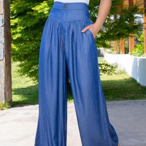 2022 Autumn/Winter New Amazon Wide Leg Pants, Cowboy Pants, Large Bellbottom Pants, European and American Women's Pants