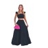 2024 Summer European and American Amazon Cross border New Style Stylish Sexy Bareback Solid Color Strap Two piece Long Skirt Dress