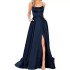 2024 Amazon Europe and America Cross border New Bridesmaid Dress Long Long Skirt Small Tail Strap Solid Color Banquet Evening Dress