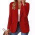 2024 Amazon WISH hot autumn long sleeved solid color cardigan, small suit jacket for women