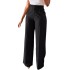 Amazon Cross border AliExpress New Commuter High Waist Drop Feeling Straight Tube Wide Leg Casual Formal Women's Pants in Europe and America