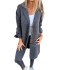 2024 Autumn/Winter Amazon Cross border New Women's Solid Color Flip Tie Pocket cardigan Single breasted Mid length Coat