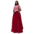 European and American women's clothing 2025 spring new style elegant printed round neck high waist mesh A-line dress long skirt