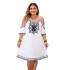 Amazon's new women's off shoulder camisole dress from Europe and America, summer casual vacation plus size printed dress for women