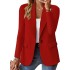 2024 Amazon WISH hot autumn long sleeved solid color cardigan, small suit jacket for women