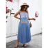 Amazon AliExpress Big Size Fat MM Strap Skirt Summer Hot Sale Vacation Long Loose Large Size Dress