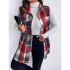 European and American plaid sleeveless vest cross-border foreign trade autumn and winter Amazon ins style fashionable loose women's woolen coat