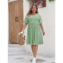 European and American cross-border independent station Bohemian fashion dress 2024 plus size tassel design round neck dress