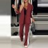 2024 Cross border Independent Station European and American Foreign Trade New Style - Autumn/Winter Women's Long Sleeve Collar Casual Suit Set