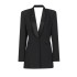 Mingyuan style sexy deep V suit 2025 spring new style temperament hollow out backless design sense solid color suit jacket for women