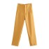 European and American Amazon cross-border new slim fit solid color pleated micro elastic formal straight leg pants casual pants women's pants