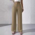 2024 European and American Cross border Foreign Trade New Elegant Solid Color Premium Hanging Wide Leg Formal Pants Long Pants Women's Suit Pants