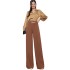 Cross border women's clothing from Europe and America, new and popular foreign trade items, solid color, hanging fashion, wide leg pants, long pants, formal pants, suit pants, women's pants