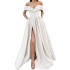 Women's Dress, European and American Summer Cross border New Style, Sexy, Elegant, Noble, Satin Solid Color Deep V Dress, Evening Dress