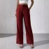 2024 European and American Cross border Foreign Trade New Elegant Solid Color Premium Hanging Wide Leg Formal Pants Long Pants Women's Suit Pants