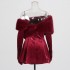 Temperament socialite style velvet dress 2025 new style fur collar splicing diamond inlaid high-end feeling sexy strapless short skirt for women