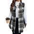 European and American plaid sleeveless vest cross-border foreign trade autumn and winter Amazon ins style fashionable loose women's woolen coat