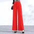 2024 Spring and Autumn Cross border Foreign Trade New Fashionable Solid Color Hanging High Waist Casual Pants for Women, Wide Leg Pants