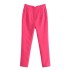 European and American Amazon cross-border new slim fit solid color pleated micro elastic formal straight leg pants casual pants women's pants