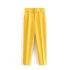 European and American style cross-border new casual pants micro elastic slim fit slimming belt decoration solid color straight leg suit cropped pants