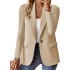 2024 Amazon WISH hot autumn long sleeved solid color cardigan, small suit jacket for women