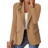 2024 Amazon WISH hot autumn long sleeved solid color cardigan, small suit jacket for women