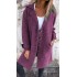 2024 Autumn/Winter Amazon Cross border New Women's Solid Color Flip Tie Pocket cardigan Single breasted Mid length Coat