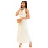 European and American cross-border women's clothing 2024 summer new fashionable hanging neck vest sleeveless top pleated skirt set