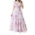 2024 Cross border New Spring/Summer European and American Women's Dress One Shoulder Floral Fashion Off Shoulder Long Style