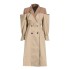 Temperament British style trench coat for women in early spring 2025, new style with patchwork and contrasting color design, fake two-piece suit collar jacket, trendy