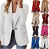 2024 Amazon WISH hot autumn long sleeved solid color cardigan, small suit jacket for women