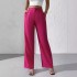 2024 European and American Cross border Foreign Trade New Elegant Solid Color Premium Hanging Wide Leg Formal Pants Long Pants Women's Suit Pants