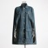 Personalized and trendy denim jacket 2025 new model with hollowed out cape style splicing design, washed with high-end feel, women's jacket