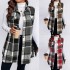 European and American plaid sleeveless vest cross-border foreign trade autumn and winter Amazon ins style fashionable loose women's woolen coat