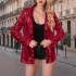 Small suit, European and American Amazon cross-border new commuter style cardigan, loose long sleeved casual sequined suit jacket for women