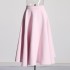 2025 new pink three-dimensional rose two-piece suit with waist cinching and slimming effect+pleated mid length skirt set