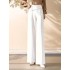 2024 Spring and Autumn Cross border Foreign Trade New Fashionable Solid Color Hanging High Waist Casual Pants for Women, Wide Leg Pants