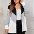 Amazon's new European and American women's striped loose cardigan jacket for autumn and winter 2024, contrasting colors, casual and comfortable, sold on AliExpress