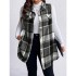 European and American plaid sleeveless vest cross-border foreign trade autumn and winter Amazon ins style fashionable loose women's woolen coat